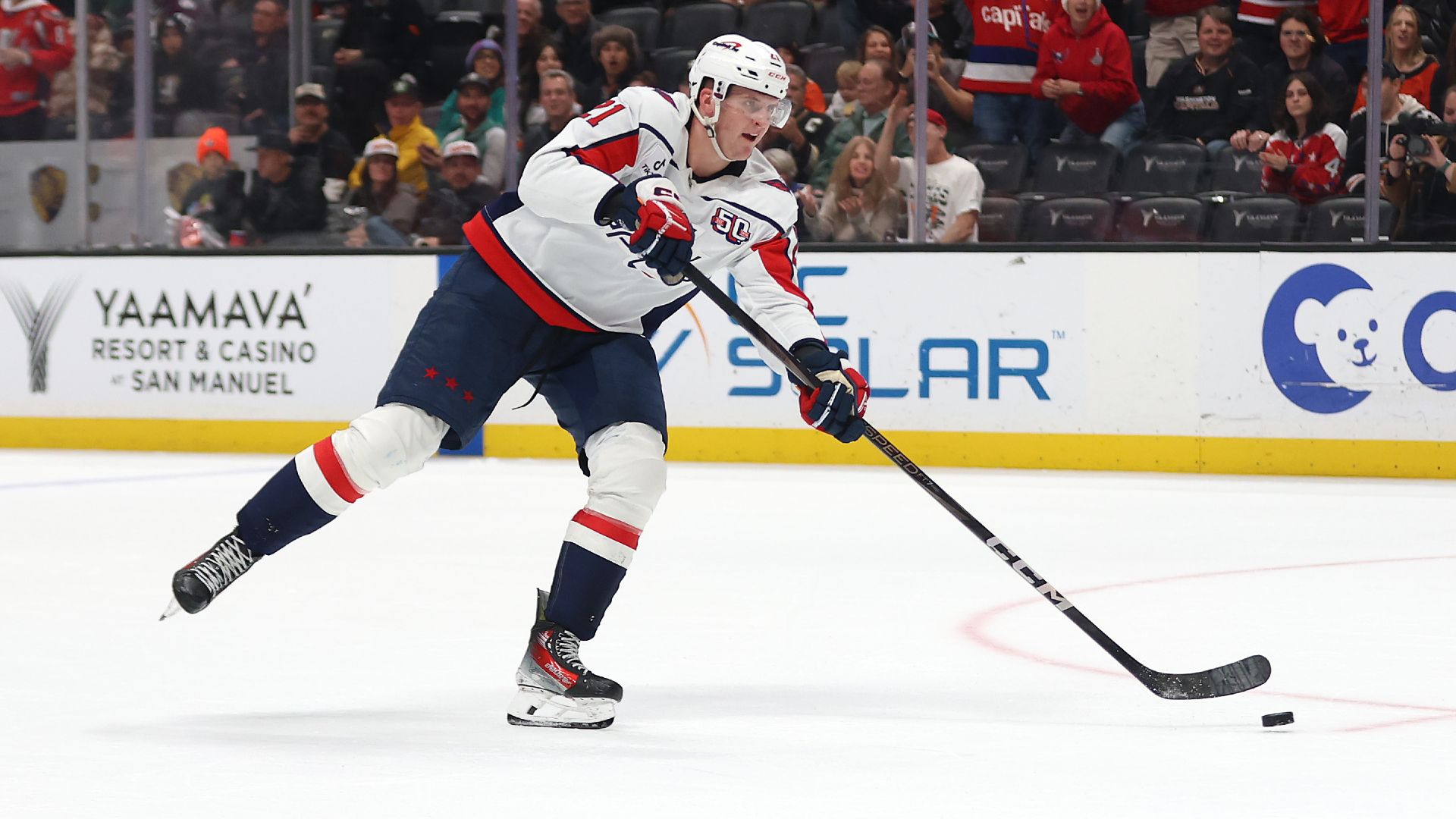 Aliaksei Protas records first NHL hat trick in Capitals win vs. Ducks